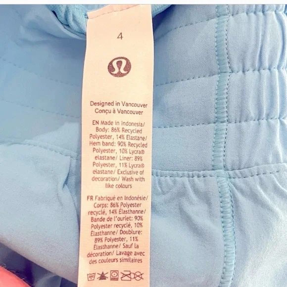 NWT- Lululemon Hotty Hot High-Rise Lined Short 4" Kayak Blue - Picture 12 of 12